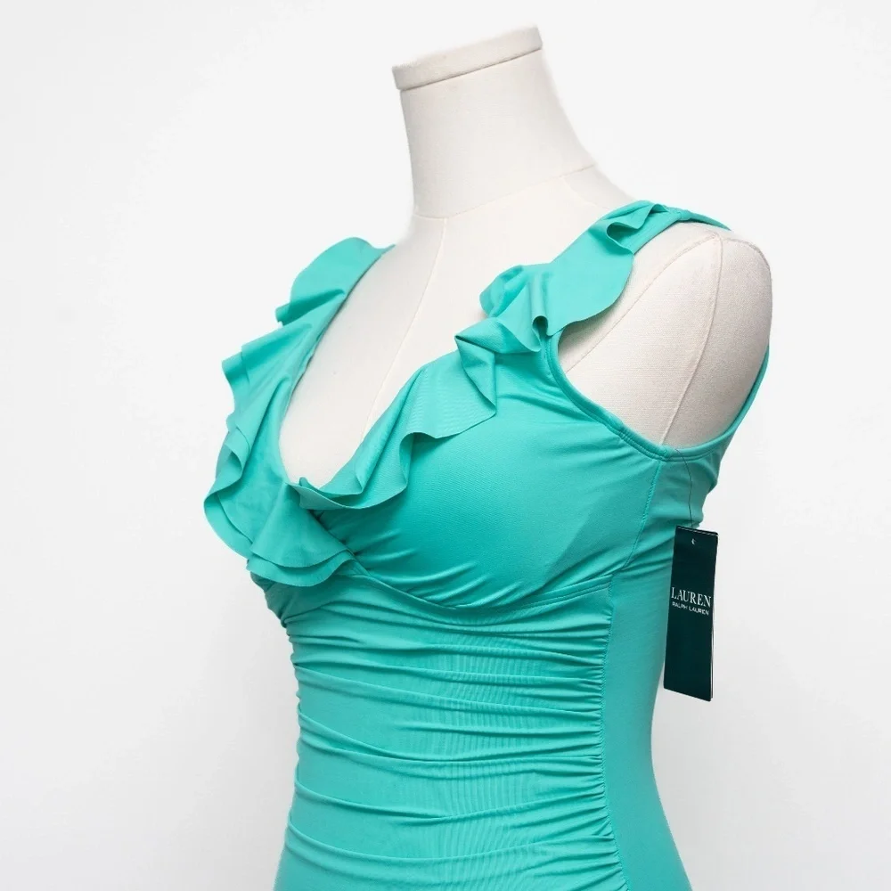 Lauren Ralph Lauren Beach Club Ruffle One Piece Swimsuit‎